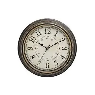 Vintage 30 Cm Geräuschlose Quarz-wanduhr Mit Großen Ziffern, Hd-glas Und Antik-kupfer-finish