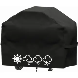 Grillabdeckung Wetterfest,Grill Barbecue Abdeckung,Gasgrill-Abdeckung,Grillabdeckung Schutzhülle,Grill Abdeckplane,Wasserdicht, Winddicht, UV-Beständiges, Reißfest Grill abdeckhaube (145X61X117 cm)