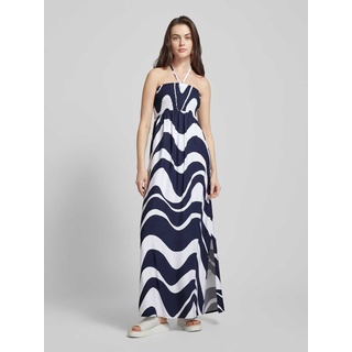 Off-Shoulder-Kleid mit Allover-Print Modell 'WAVE BEACH', Dunkelblau, XL