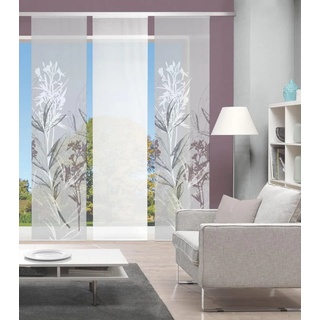 Schiebegardine »3ER SET SEMORA«, Vision S, Paneelwagen (3 St), halbtransparent, HxB: 260x60, Schiebevorhang 3er Set Digitaldruck grau