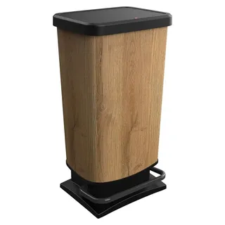 Rotho Abfalleimer 40 L Paso - Treteimer Geruchsdicht - Abfallbehälter 35,3 x 29,5 x 67,6 cm - Mülleimer mit Softclose - Tretabfalleimer - Bunt