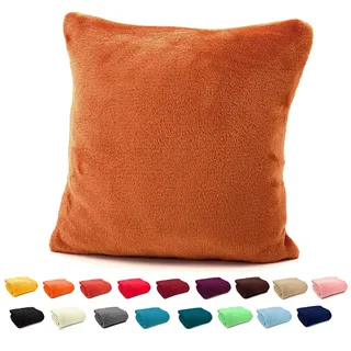heimtexland Kissenbezug Flanell 48 x 48 cm Braun