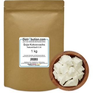 1 kg Soja-Kokoswachs - NatureWax® C-6, Kerzen selber machen, natürliches, weißes Wachs