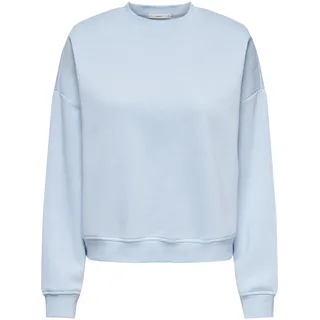 ONLY Damen Onlsweat Life L/S Crew Oversize SWT Noos Sweatshirt, Cashmere Blue, L - L