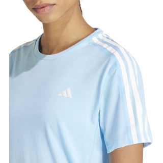 adidas Own The Run E 3S Tee Laufshirt Damen - Hellblau, Größe S (auch verfügbar in XS, L)