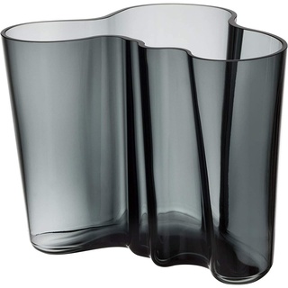 Iittala Vase Aalto 160 mm Grau aus Glas