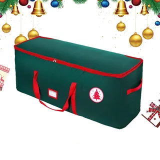 BommFu Christmas Tree Storage Box, 600D Oxford Wasserdichte Weihnachtsbaum Organizer Tasche, Aufbewahrungsbox mit Griffen Reißverschluss für künstlichen Baum bis 230 cm für Zuhause Garage