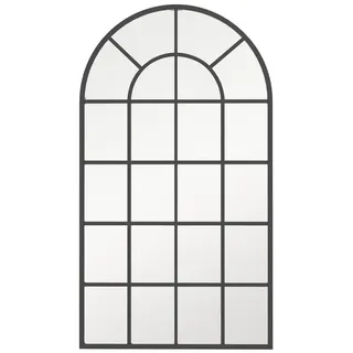 FELIXLEO Wandspiegel Wandspiegel Schwarz Dekospiegel großer Fensteroptik Bogenförmig inkl.