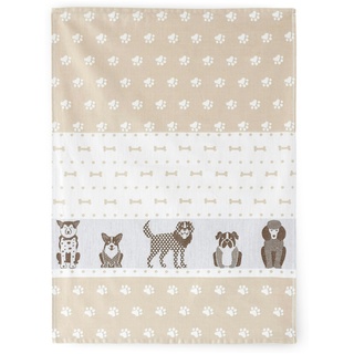 Zwoltex Geschirrtuch Hund Beige 50x70 cm