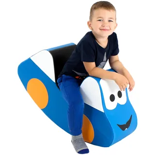 IGLU SOFT PLAY Schaukelpferd Kinder Schaukeltier Baby Schaukelspielzeug Spielzeug (Blau)