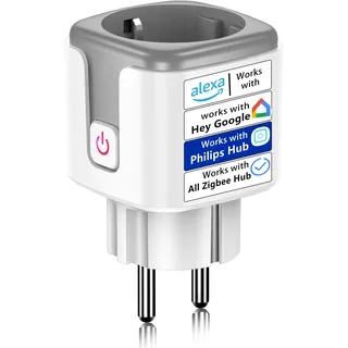 SURFOU Zigbee Steckdose Smart Zeitschaltuhr Grau 1 St.