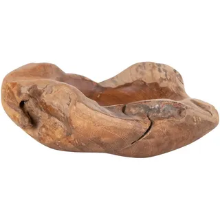 Dekoschale Rio Bowl, Teak, Holz, Teakholz, massiv, Holz, organisch, 20x8x20 cm, handgemacht, Dekoration, Dekoartikel, Dekoteller & -tabletts