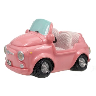 Kremers Schatzkiste Pink Shopping Spardose Mini - Comic-Style Sparschwein Auto