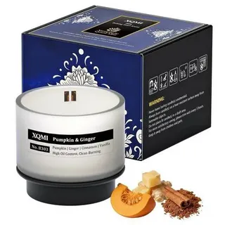 Duftkerzen für zu Hause, Natürliche Soyawachs Kürbis | Ingwer | Zimt | Vanille Aromakerzen 35Stunden Brenndauer, Perfekte Geschenke für Frauen zum