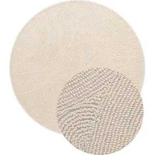 Hanse Home Calmio Wollteppich Calmio Natur Weiß - Naturbelassen
