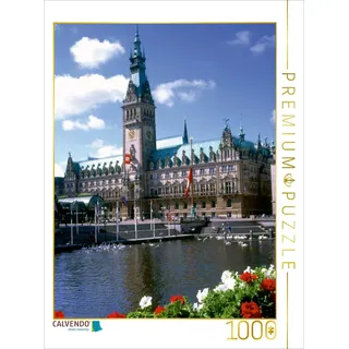 Calvendo Puzzle Blick auf das Hamburger Rathaus 1000 Teile Lege-Größe 64x48cm Foto-Puzzle für glückliche Stunden