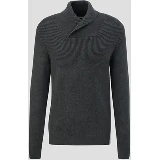 s.Oliver - Strickpullover mit Schalkragen, Herren, grau, S
