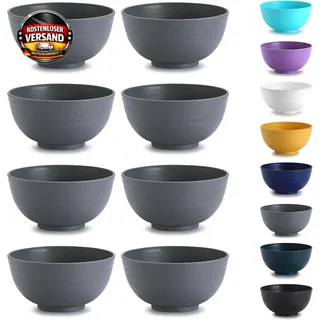 Plastik Müslischüssel Set 8 Stück unzerbrechlich für Salat und Snacks, leicht, s