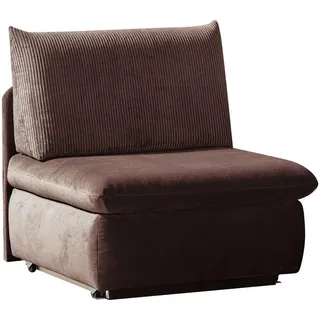 Novel Schlafsessel Etta, Braun, Kunststoff, 90x89x83 cm, Stoffauswahl, Liegefunktion, Wohnzimmer, Sofas & Couches, Schlafsofas, Schlafsofas mit Bettkasten