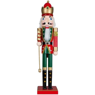 XL Nussknacker 60cm groß bunt Deko Figur Weihnachten Holz nostalgisch Soldat