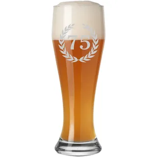 LUXENTU Weizenglas Weißbierglas 0,5 Liter - 75. Jubiläum