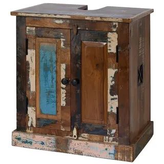 MASSIVMOEBEL24.DE Waschbeckenunterschrank 60 x 66 x 43 cm Mehrfarbig