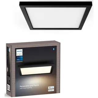 Philips Hue LED Panel White Ambiance Aurelle Panel, Abschaltautomatik, Bluetooth, CCT - über Fernbedienung, Dimmfunktion, Farbsteuerung, Leuchtdauer einstellbar, Memoryfunktion, Nachtlichtfunktion, Smart Home, Timerfunktion, dimmbar über Fernbedienung, erweiterbar, mehrere Helligkeitsstufen, LED fest integriert, warmweiß - kaltweiß schwarz 30 cm x 30 cm x 4,8 cm