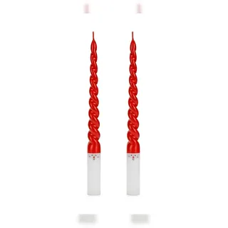 Partydeco Spitzkerze 25 cm 2 St. rot weiß