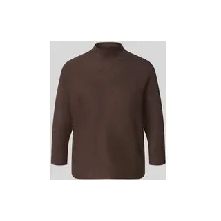 Regular Fit Sweatshirt aus Viskose-Mix, Dunkelbraun, 34