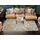 Designer Kurzflor Teppich 190 190 Beige/Grau/Silber