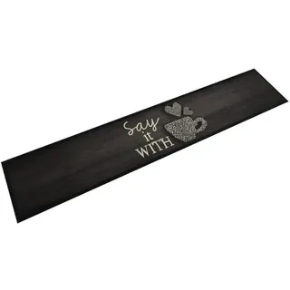 vidaXL Amani Küchenläufer 60 x 300 cm Schwarz