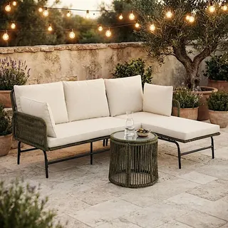 Estexo Lounge Rope Set 7-tlg. Oliv
