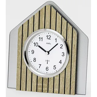 Funktischuhr AMS "F5171", braun, Tischuhren, Wohnzimmer, Esszimmer, Made in Germany