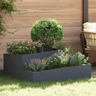 vidaXL Garten-Pflanzgefäß 100 x 100 x 50 cm Anthrazit