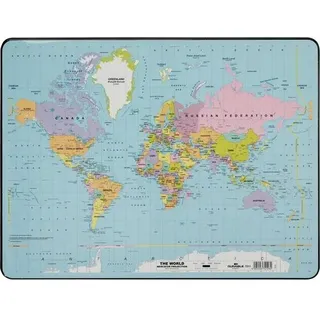 DURABLE Weltkarte Schreibunterlage PVC (Polyvinylchlorid) Mehrfarbig 53 x 40 cm