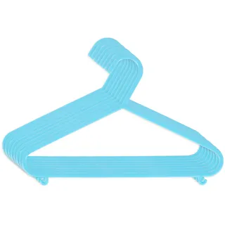 Bieco Kleiderbügel Kinder 8 St. Hellblau | Länge ca 30 cm | Baby Kleiderbügel | Kunststoff Kleiderbügel Kinder Baby | Baby Organiser Für Kleiderschrank | Kleiderbügel Baby | Baby Clothes Hangers, 8 Stück, 04014151