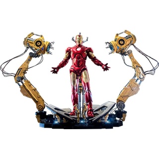 Hot Toys Iron Man 2 figurine 1/4 Iron Man Mark IV with Suit-Up Gantry 49 cm