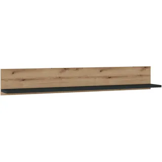 möbelando Wandboard >Corte< in Coast Evoke Eiche Dekor/Kosmos Grau - 160x24x21,6 (BxHxT)