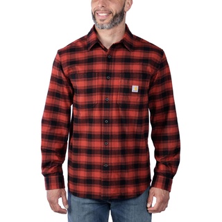Carhartt Flannel L/S Plaid Shirt 105945 - red ochre - L