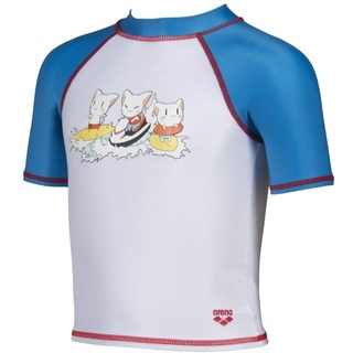 Arena Unisex Kinder Sonnenschutz Shirt Friends Uv, White-Turquoise, 92