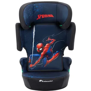Bebeconfort Marvel Hera i-Safe, Kindersitzerhöhung mit Rückenlehne, 3,5–12 Jahre (100–150 cm), Marvel Legends Spiderman Folgekindersitz, Klappbar und Leicht, Gurtinstallation, Fun Spiderman
