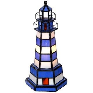 Birendy Tischlampe Tiffany Style Leuchtturm Tif166 Motiv Lampe Dekorationslampe