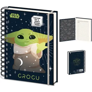 Star Wars: THE MANDALORIAN A5 SPIRAL-NOTIZBUCH (Grogu Force Design) - Offizielles Lizenzprodukt