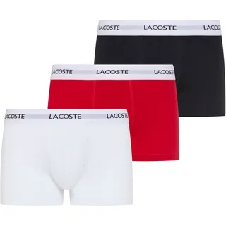 Lacoste Boxershorts 3 Einheiten Dunkelblau / Weiß / Rot S