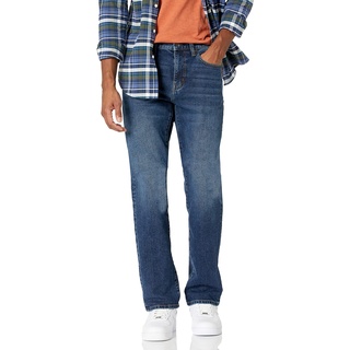 Amazon Essentials Herren Bootcut-Jeans mit schmaler Passform, Mittlere Waschung, 31W / 32L