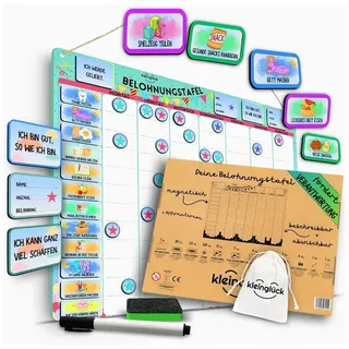 Kleinglück Magnettafel Belohnungstafel plus einem Wochenplaner für Kinder weiß