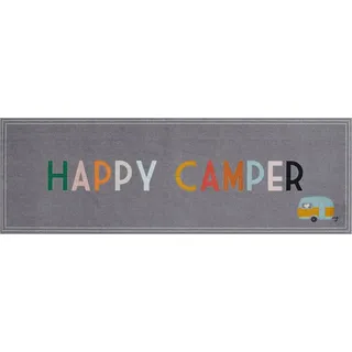 Läufer Camping, my home, rechteckig, Höhe: 8,5 mm, mit Schriftzug, ideal für Camper & Wohnwagen, In- und Outdoor geeignet grau