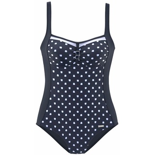LASCANA Badeanzug Damen marine-weiß Gr.36 Cup B