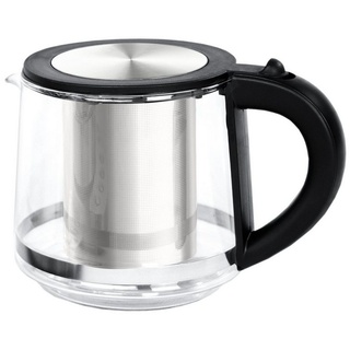 Impolio Teekanne Glas Teekanne 800ml mit Deckelaufsatz, Edelstahl-Sieb & Kanne