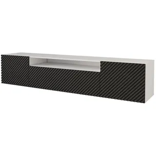 altdecor ZENO Lowboard 200 cm Schwarz/Holzwerkstoff